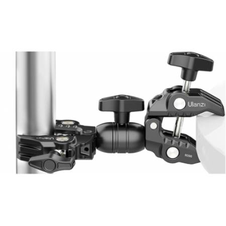 Ulanzi R096 - Super clamp, dwustronny uchwyt montażowy typu crab clamp w użyciu